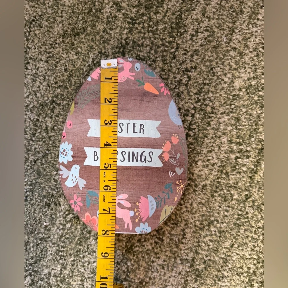 Wooden block Easter decor